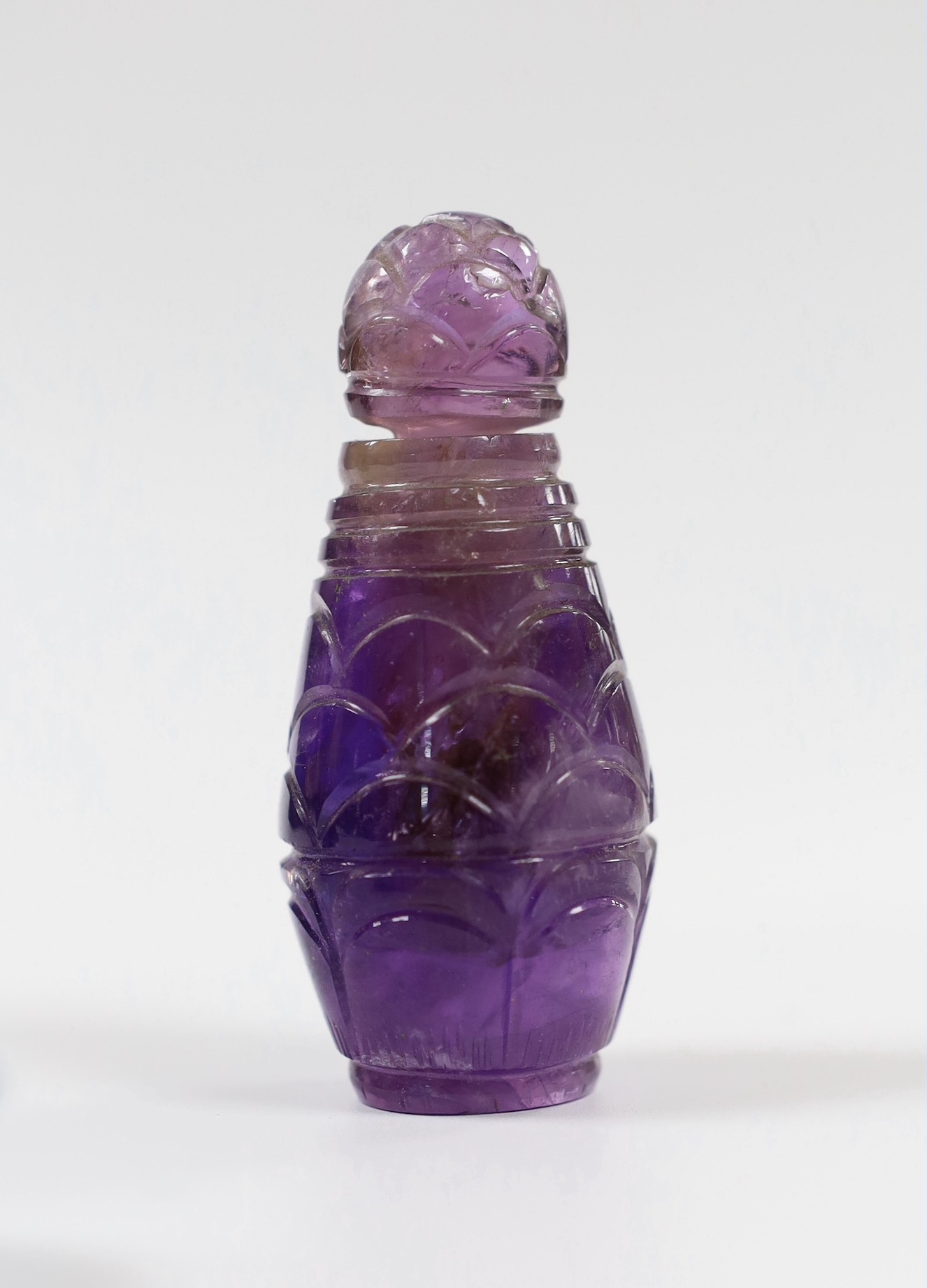A Nephrite carving of a reading phoenix, 13cm tall, and three other carvings (4)